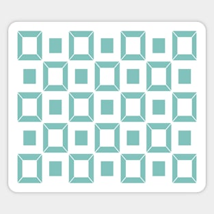 Abstract geometric pattern - blue and white. Sticker